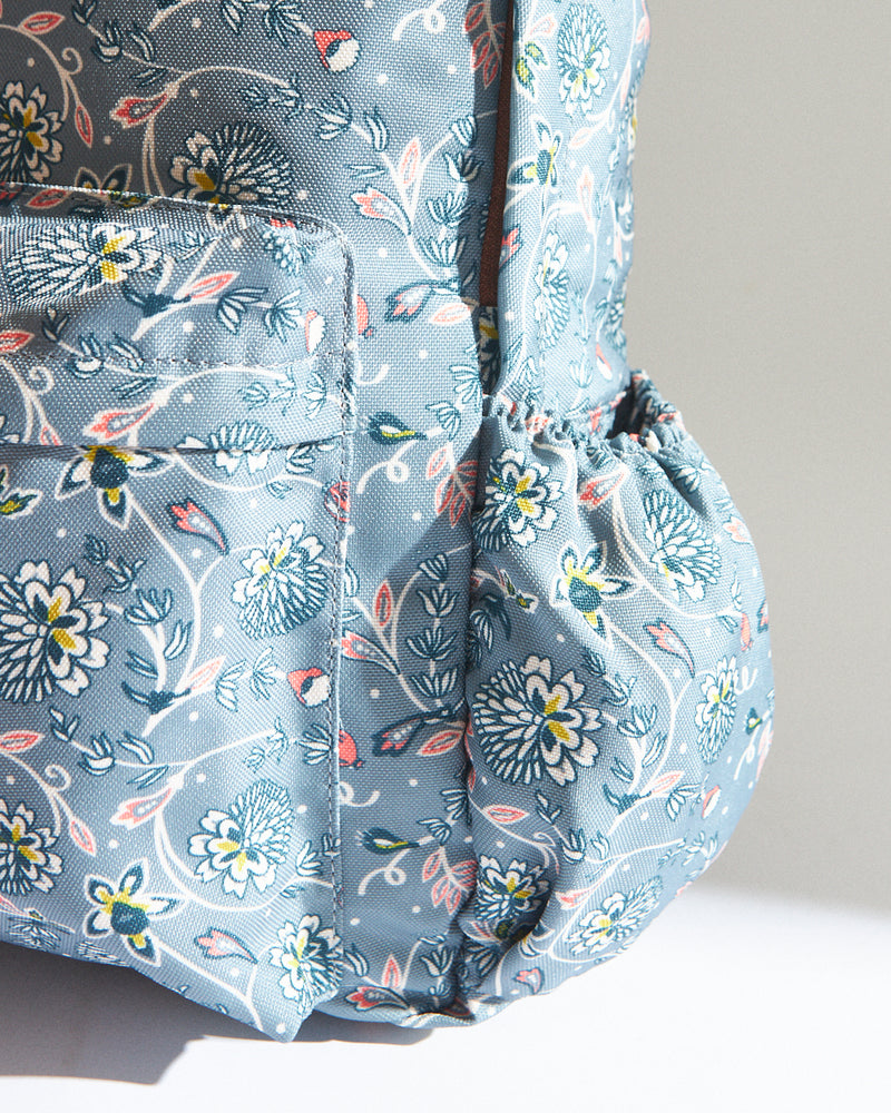 Teal by Chumbak Grey Bloom Laptop Backpack