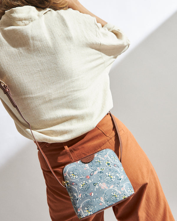 Teal by Chumbak Grey Bloom Sling Bag