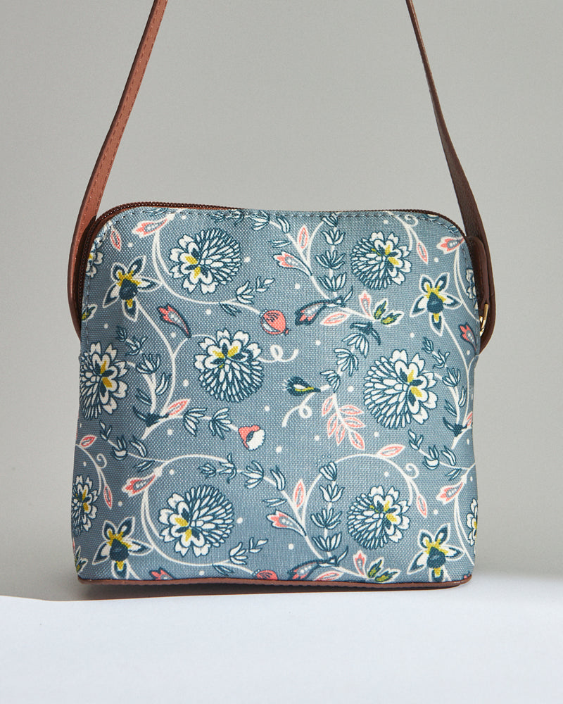 Teal by Chumbak Grey Bloom Sling Bag