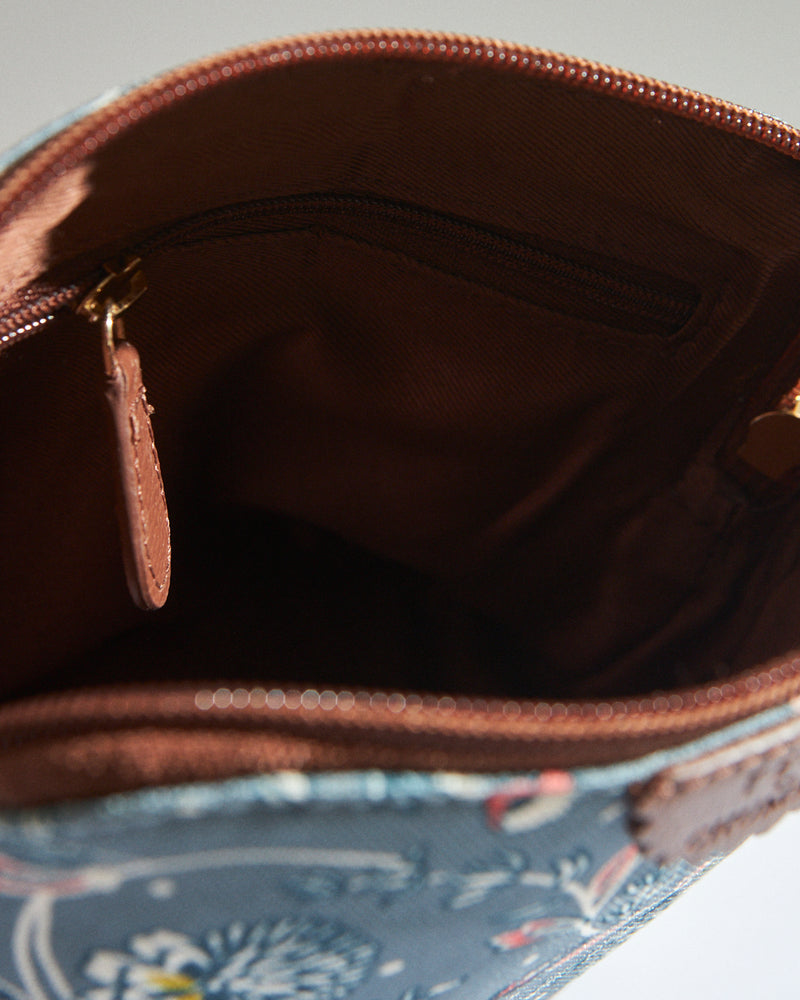 Teal by Chumbak Grey Bloom Sling Bag