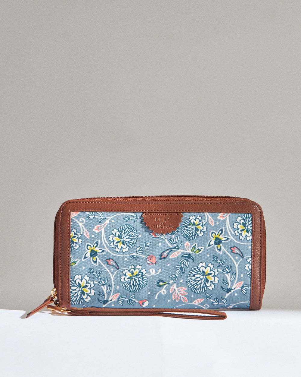 Teal by Chumbak Grey Bloom Long Wallet