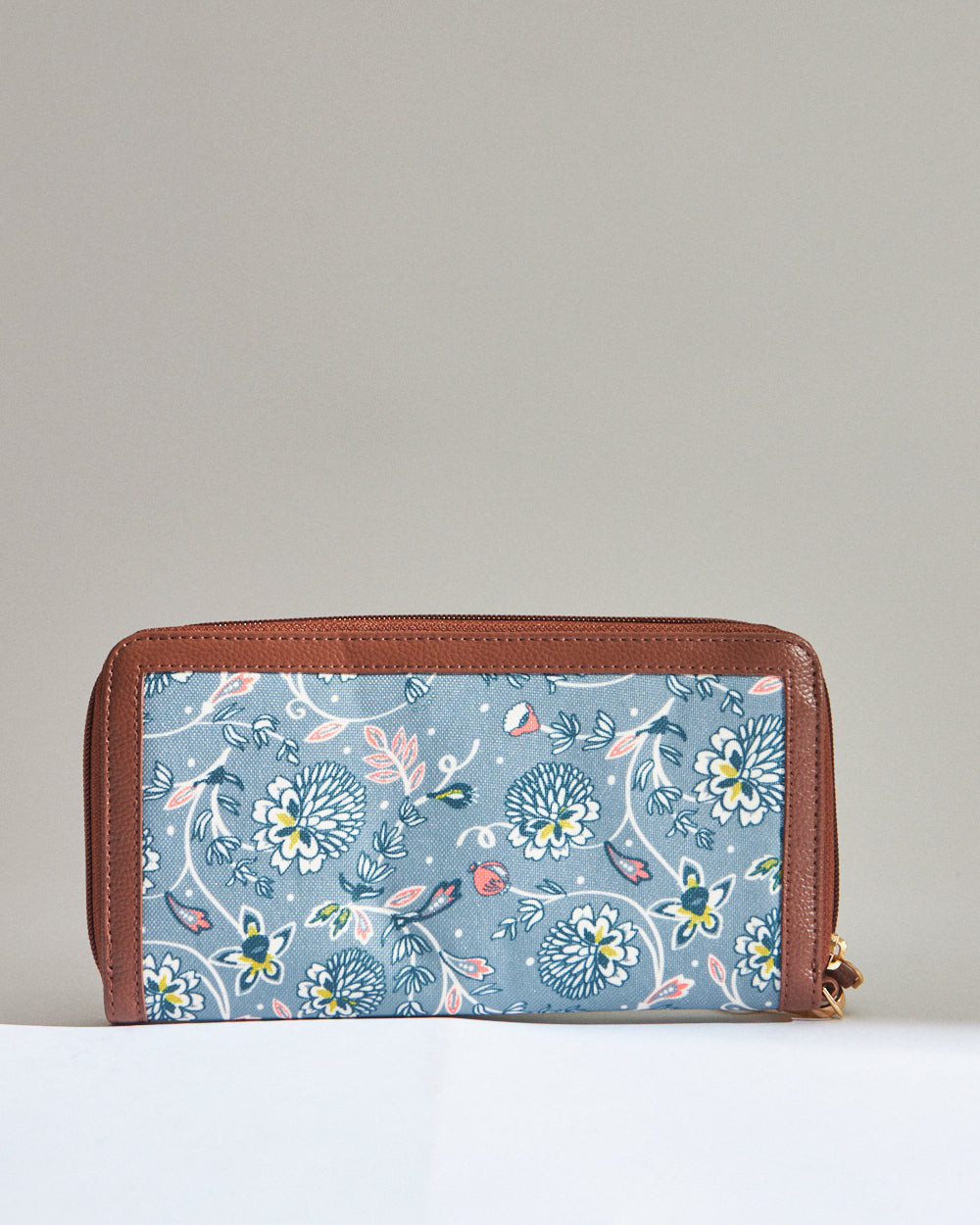 Teal by Chumbak Grey Bloom Long Wallet