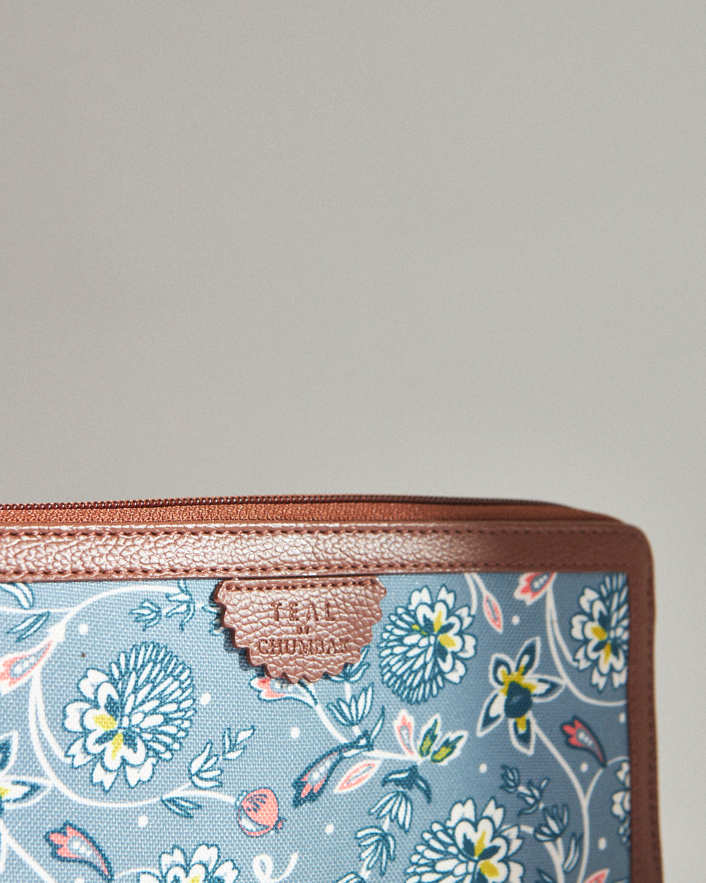 Teal by Chumbak Grey Bloom Long Wallet