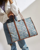 Teal by Chumbak Grey Bloom Canvas Tote