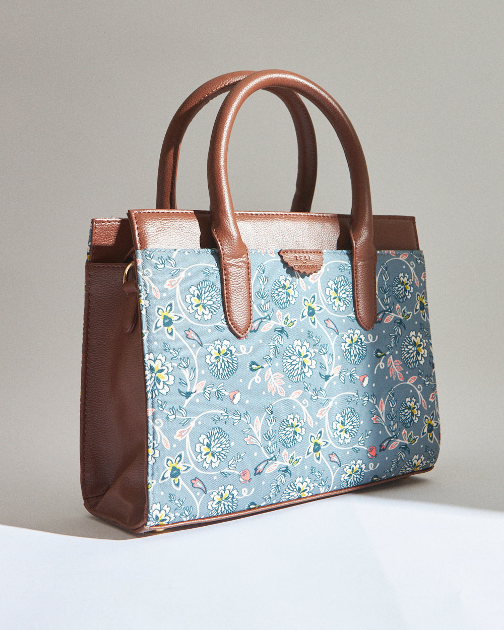 Teal by Chumbak Grey Bloom Hand Bag