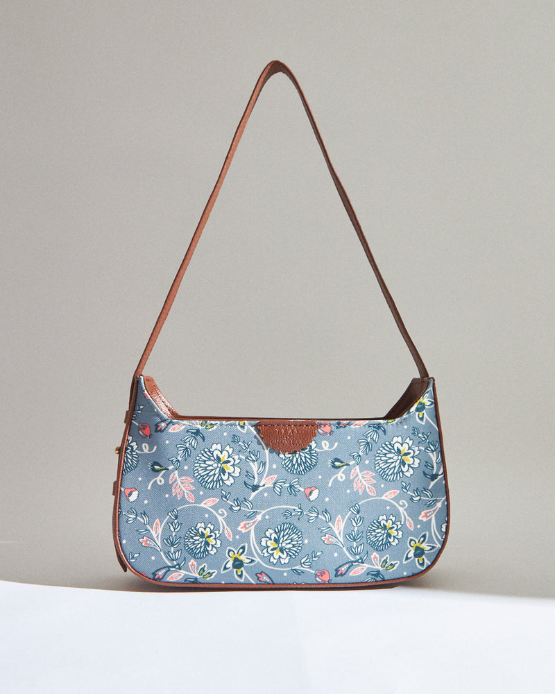 Teal by Chumbak Grey Bloom Shoulder Bag