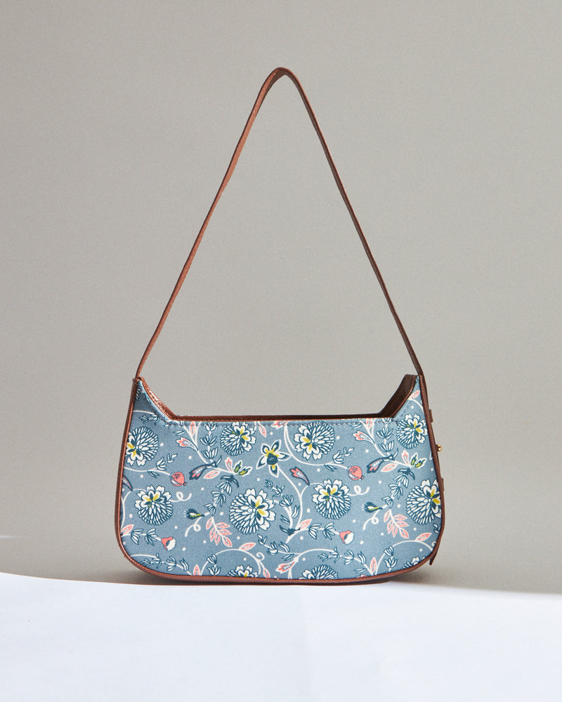 Teal by Chumbak Grey Bloom Shoulder Bag