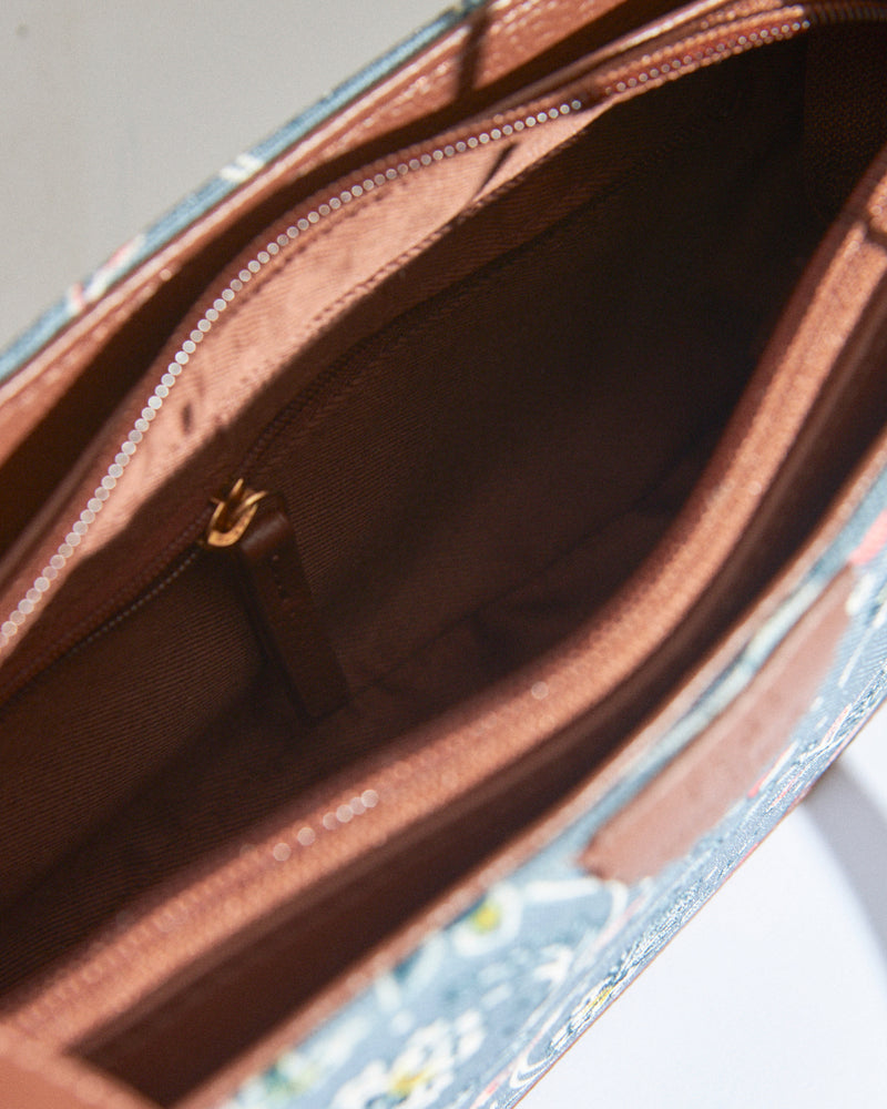 Teal by Chumbak Grey Bloom Shoulder Bag