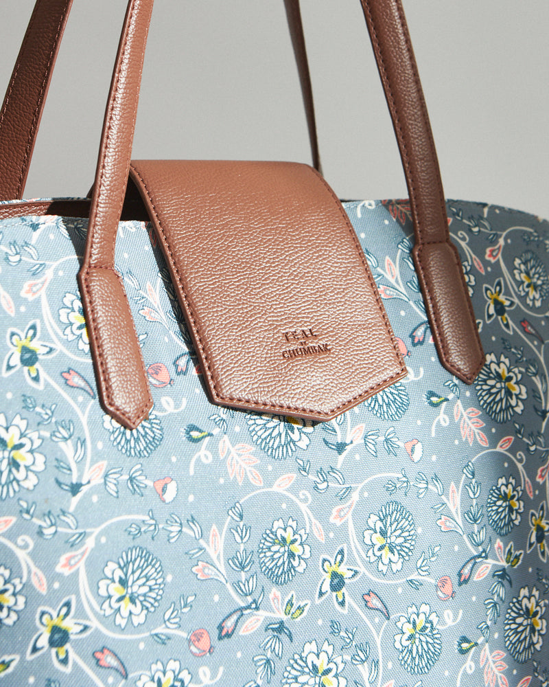 Teal by Chumbak Grey Bloom Work Tote