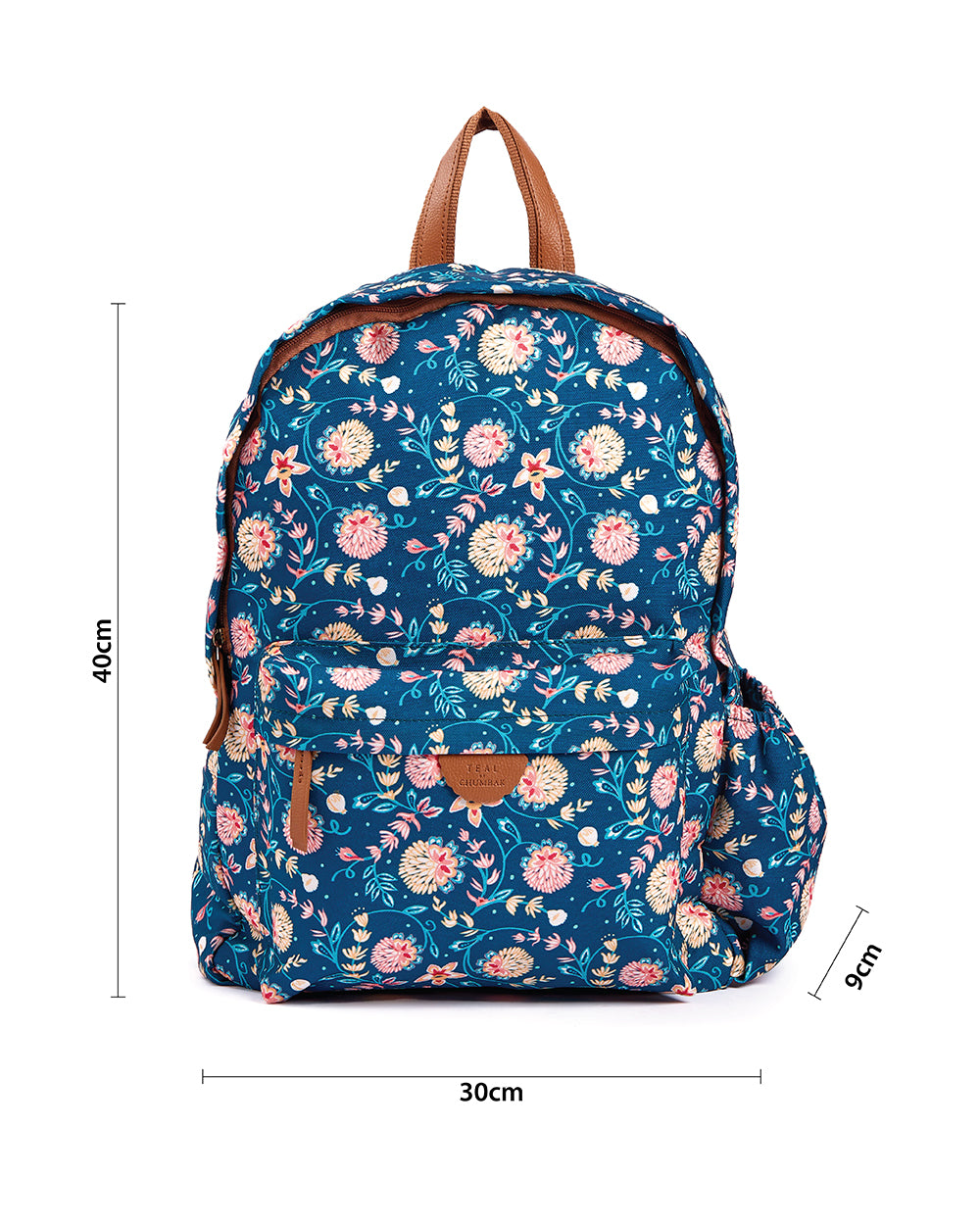 Teal by Chumbak Blue Bloom Laptop backpack