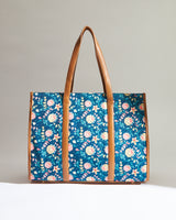 Teal by Chumbak Blue Bloom Canvas Tote