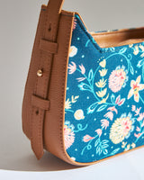 Teal by Chumbak Blue Bloom Shoulder Bag
