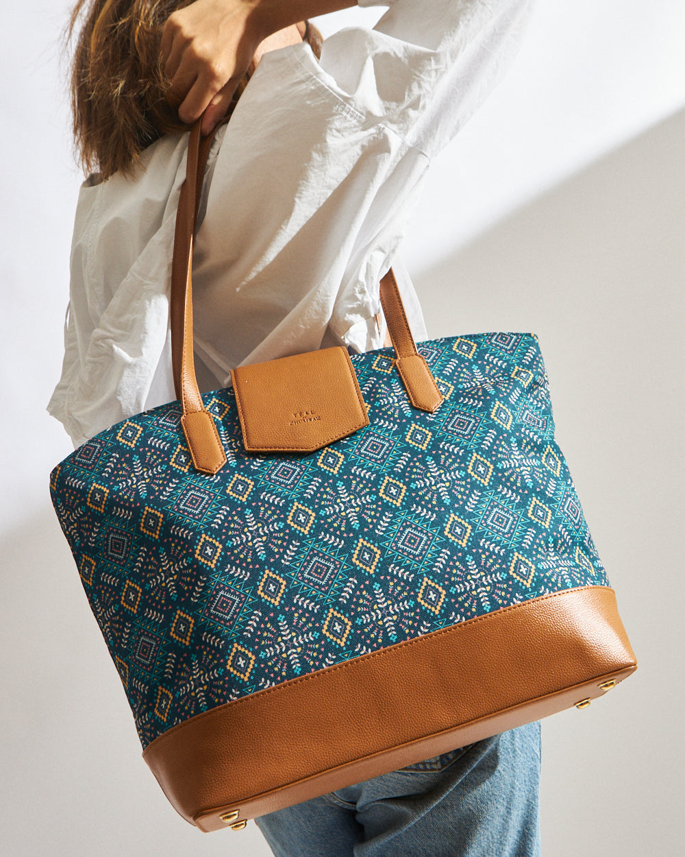 Teal by Chumbak Mexico Aztec Work Tote