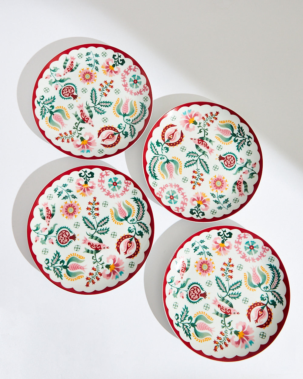 Valley Bloom Snack Plates -  Gift Set of 4