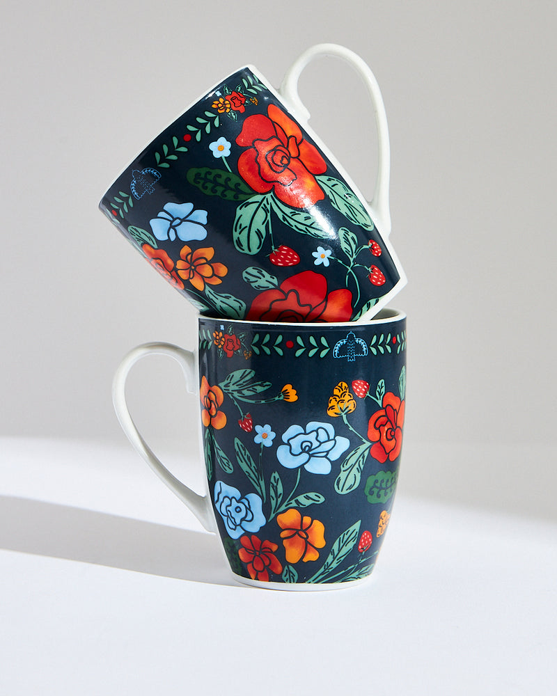 Tiara Bloom Mugs - Gift Set of 2
