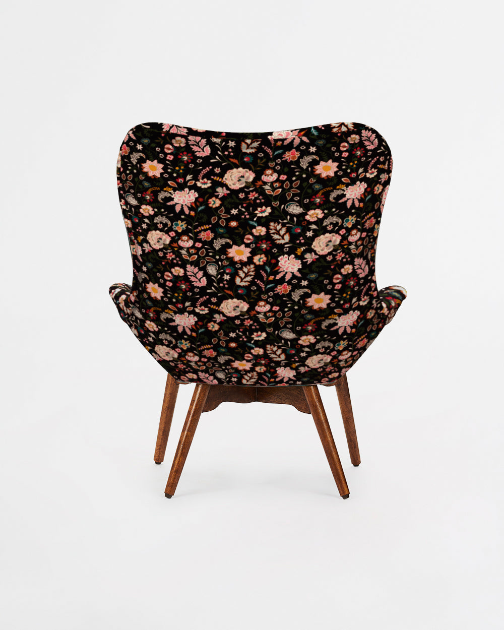Mid Century Modern Wing Chair-Bohemian Paisley