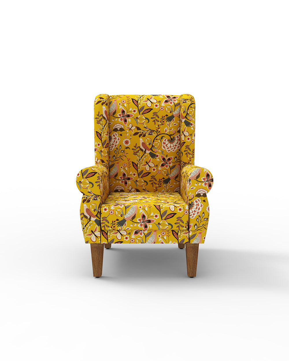Begum Wing Chair- Yellow Dragon Fruit