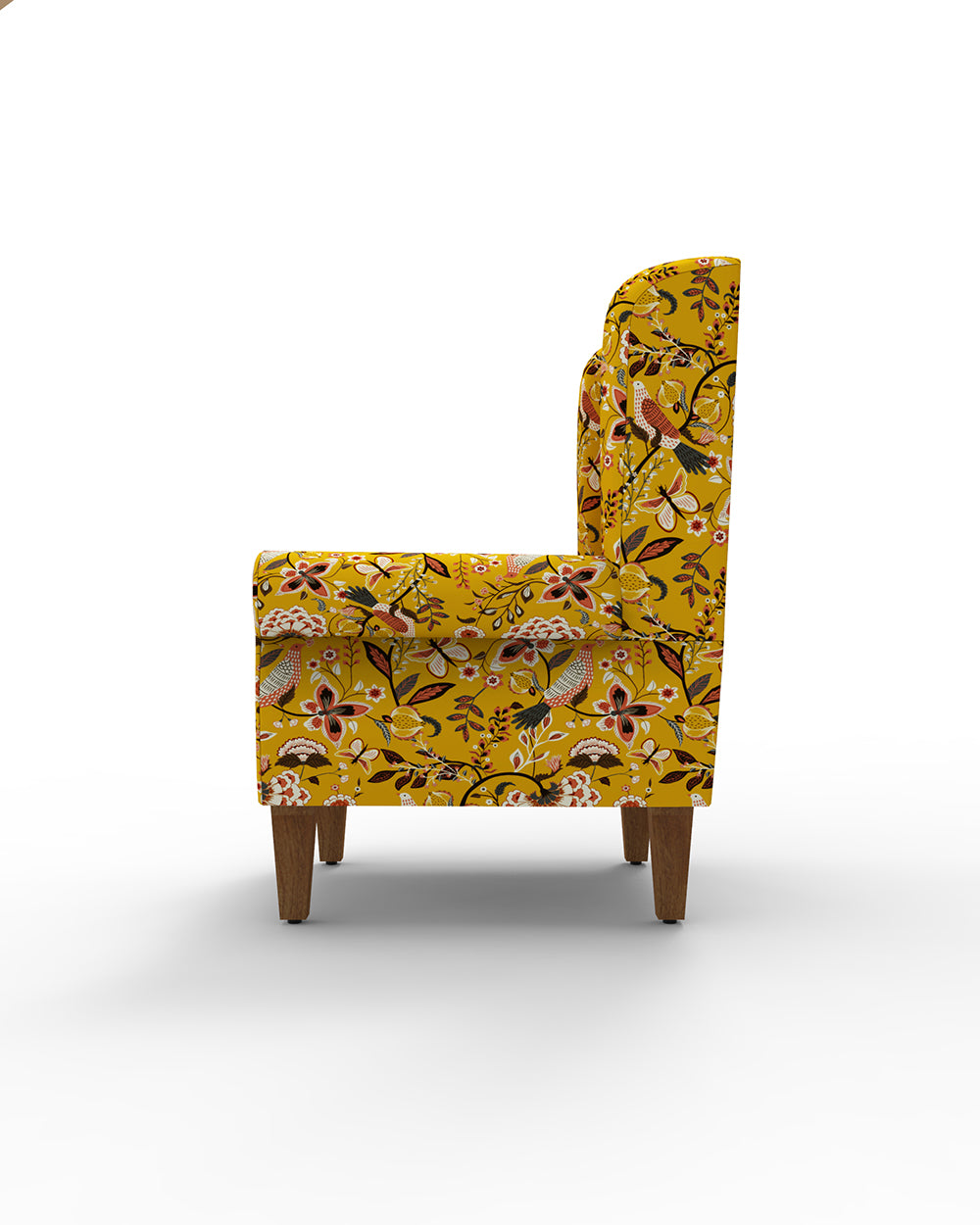 Begum Wing Chair- Yellow Dragon Fruit