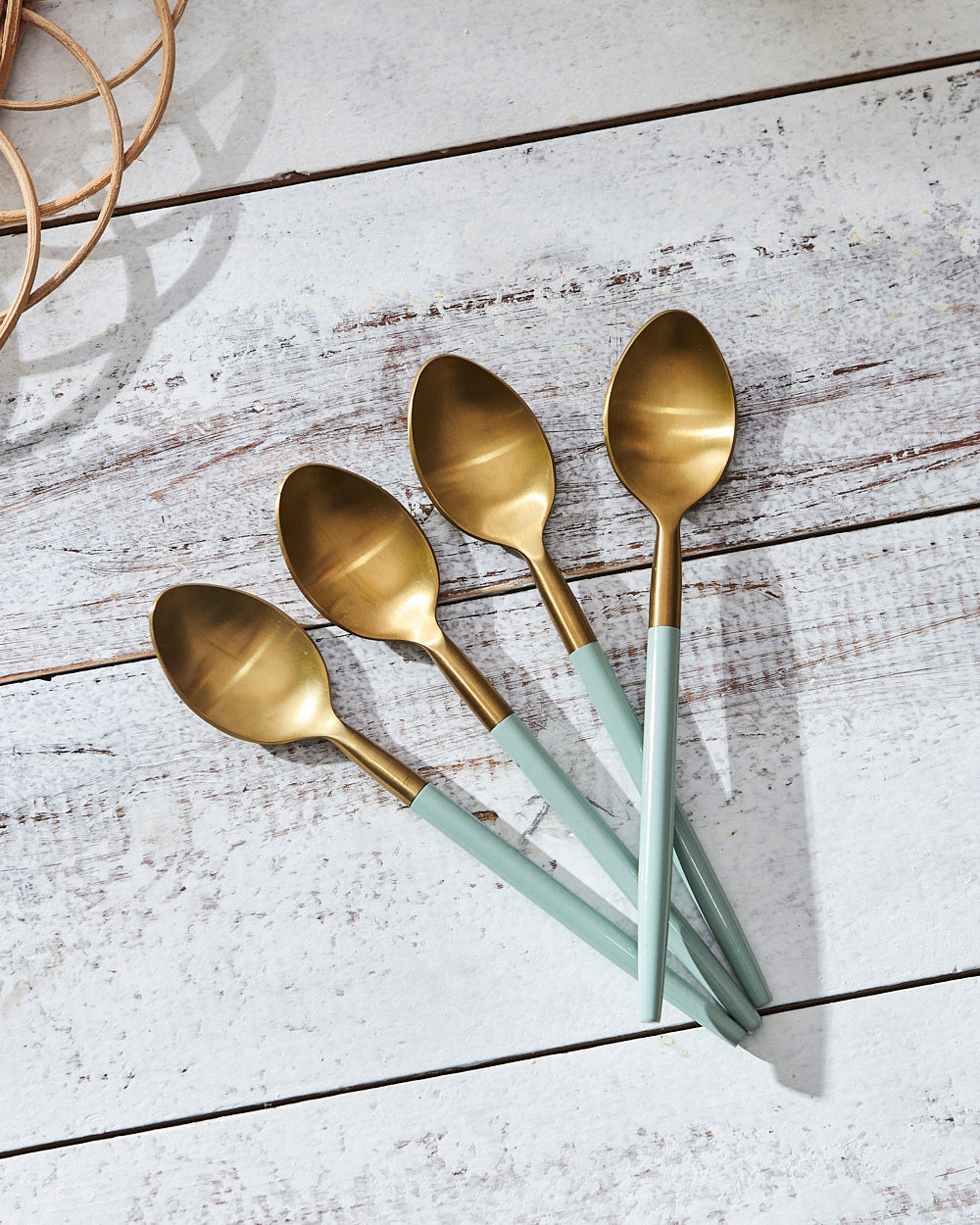 Essentials Dessert Spoons Blue (Set of 4)