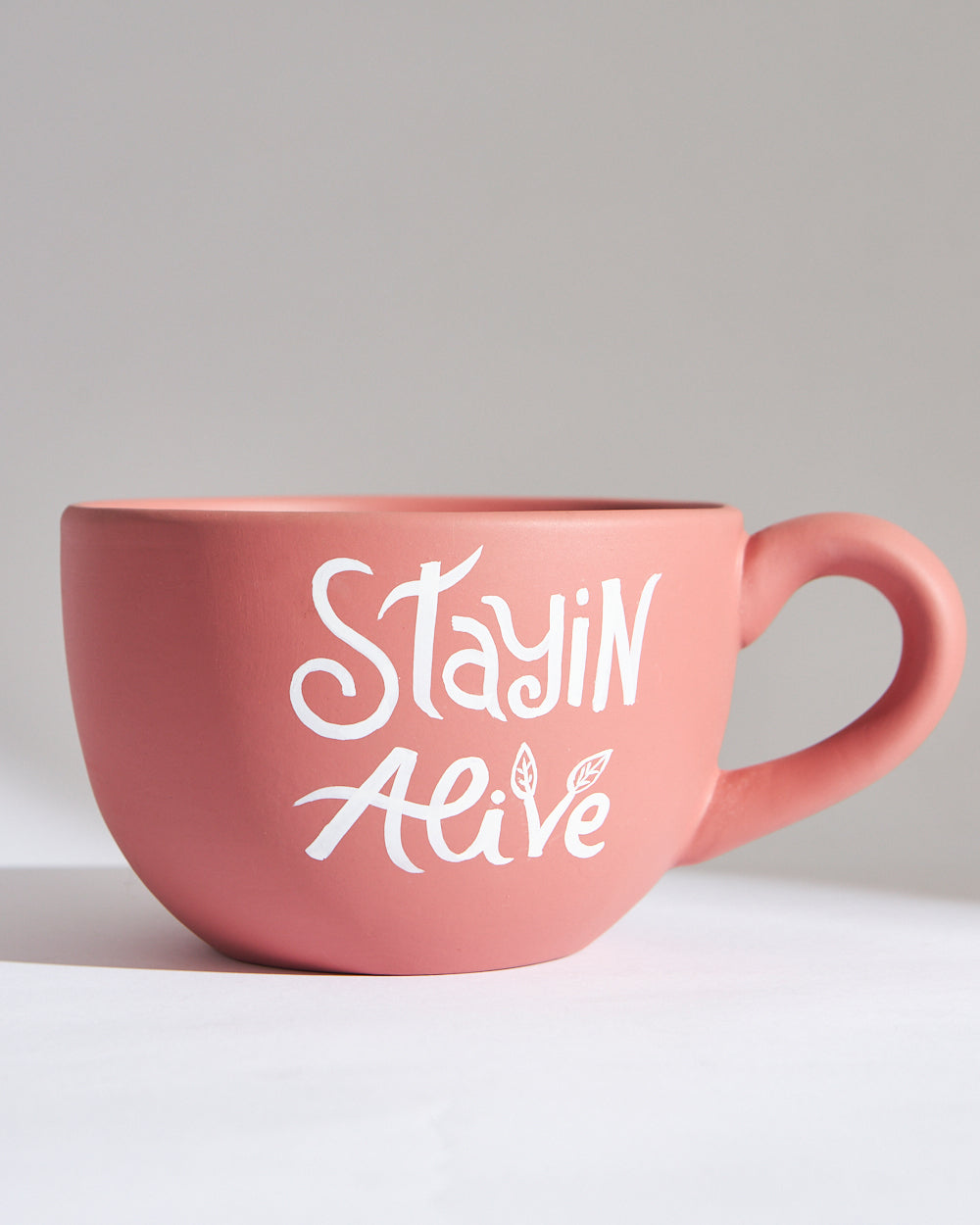 Stayin Alive  Planter - Coral