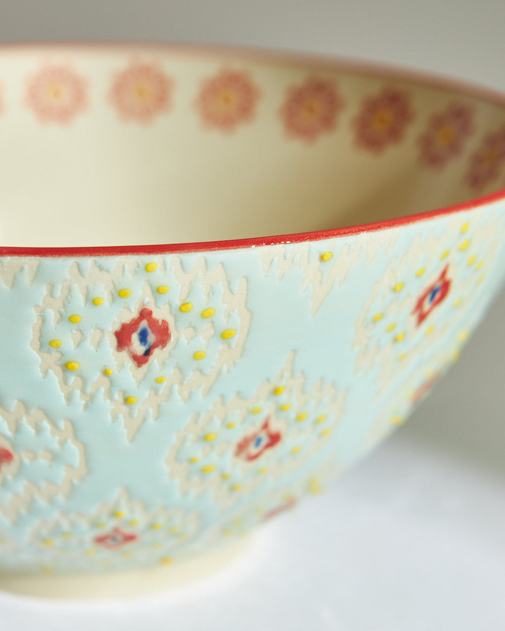 Ikat Fusion Medium Serving Bowl | Blue