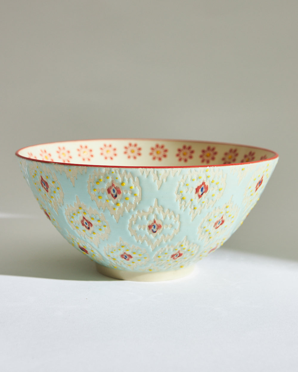 Ikat Fusion Medium Serving Bowl | Blue