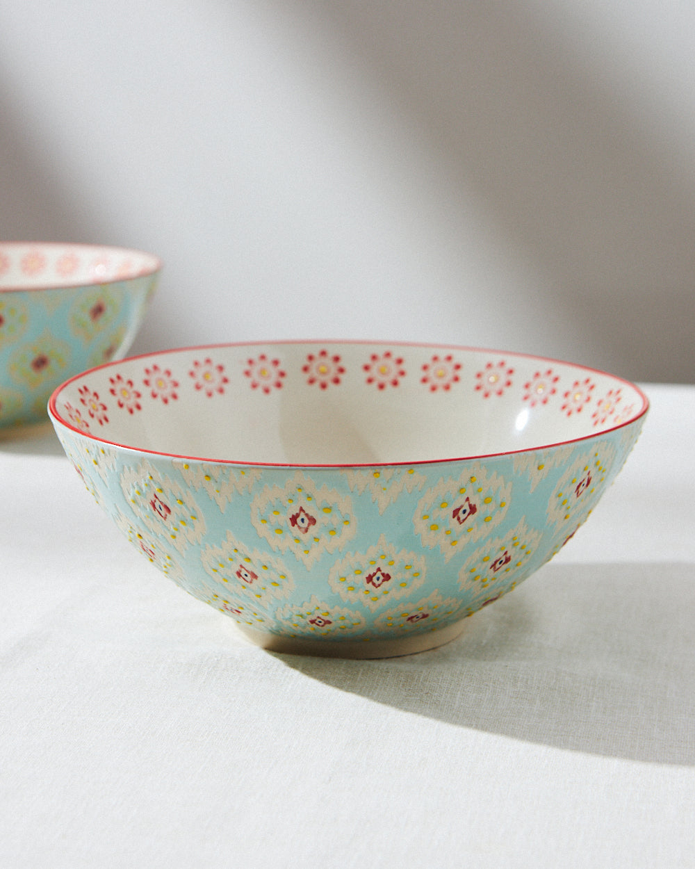 Ikat Fusion Large Serving Bowl | Blue