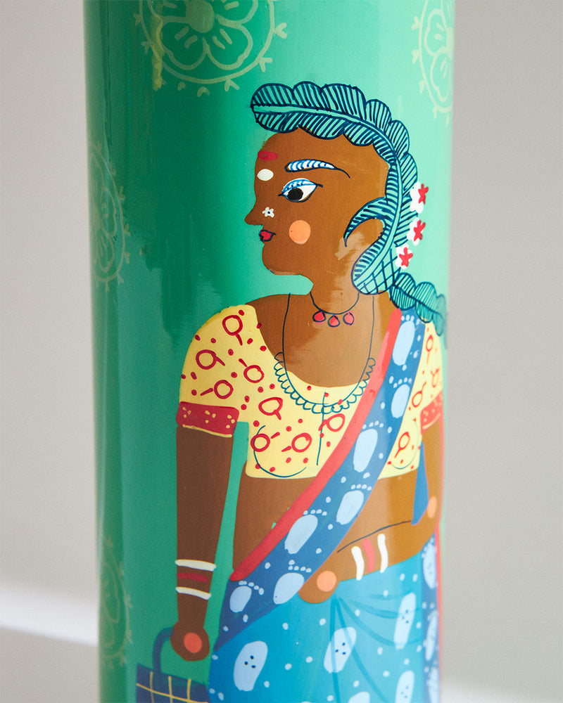 Flower Lady Steel Bottle