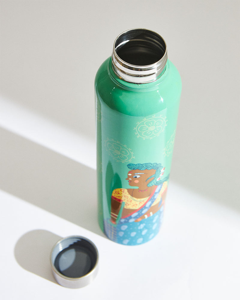 Flower Lady Steel Bottle