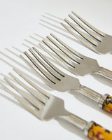 Pixel Paisley Meal Fork Yellow (Set of 4)