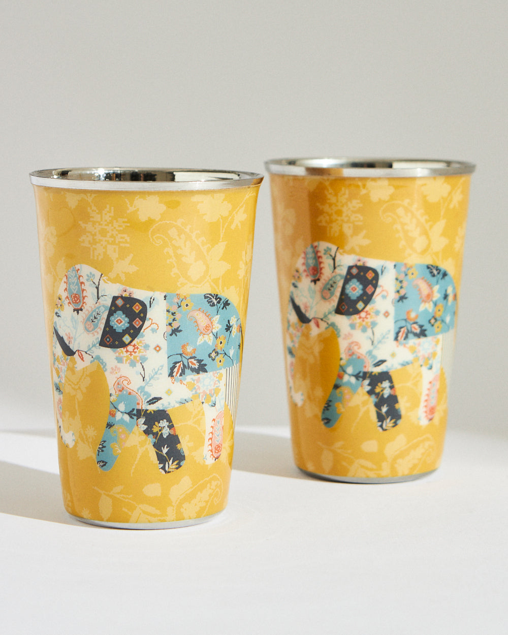 Pixel Paisley Ele Tumbler Set Big- Yellow