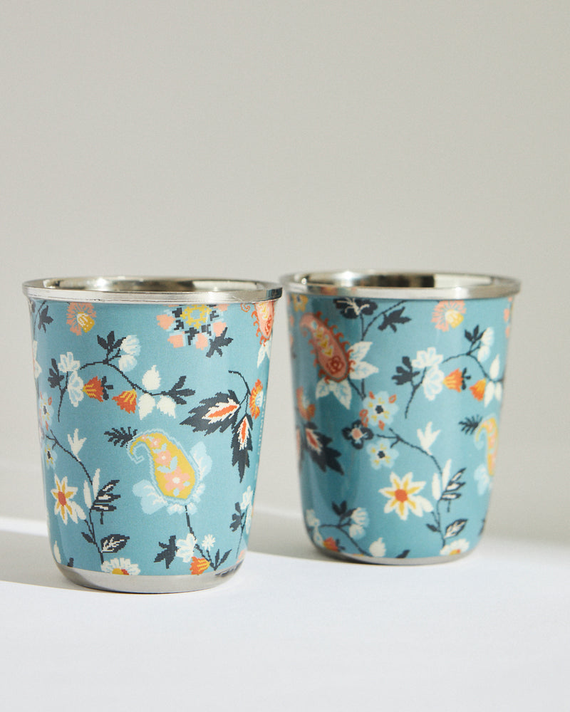 Pixel Paisley Tumbler Set Small- Mint