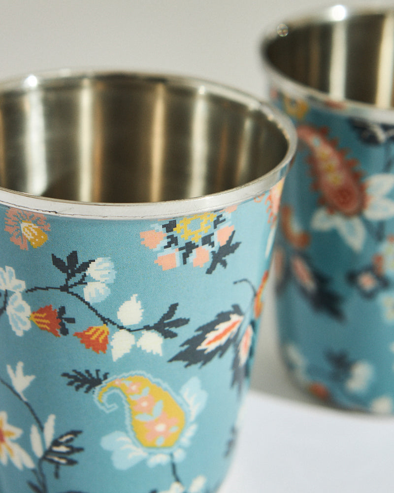 Pixel Paisley Tumbler Set Small- Mint
