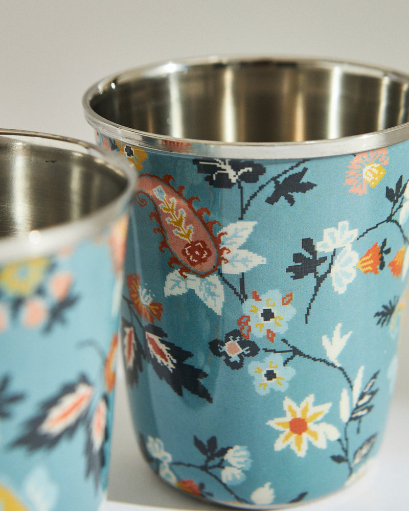 Pixel Paisley Tumbler Set Small- Mint