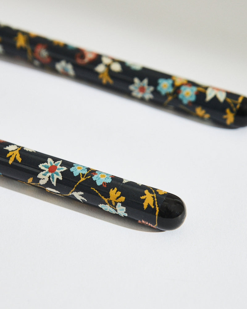 Pixel Paisley Serving Spoons Black (Set of 2)