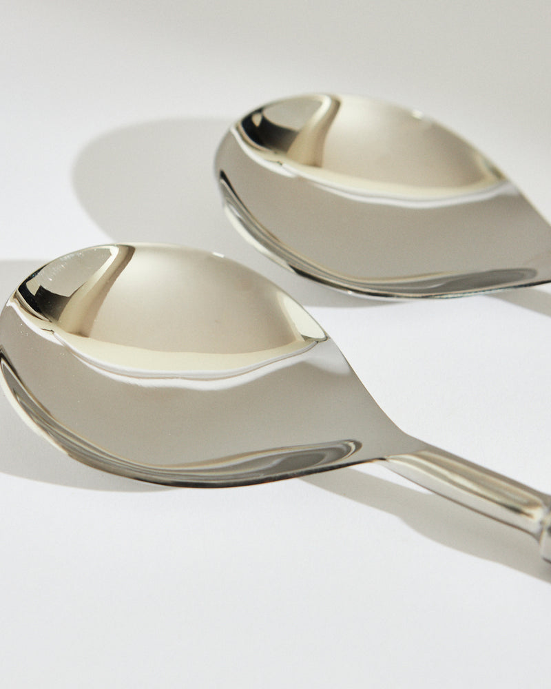 Pixel Paisley Serving Spoons Black (Set of 2)
