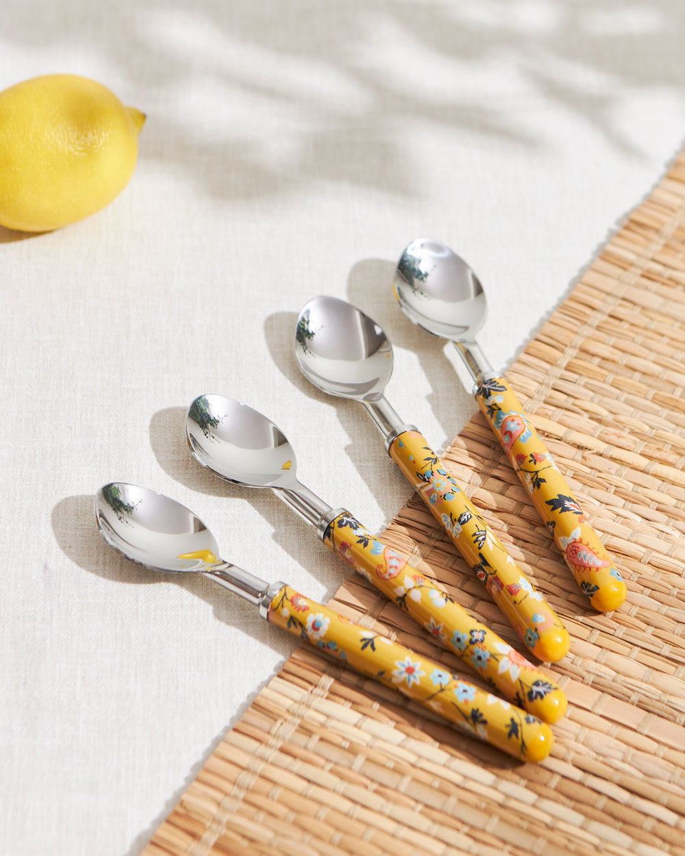 Pixel Paisley Tea Spoons
 Yellow (Set of 4)