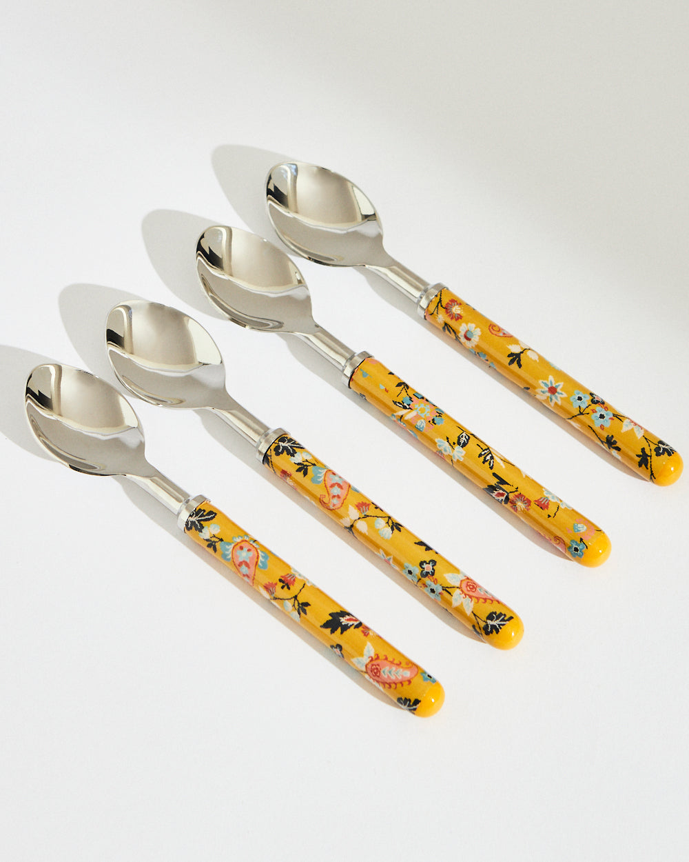 Pixel Paisley Tea Spoons
 Yellow (Set of 4)