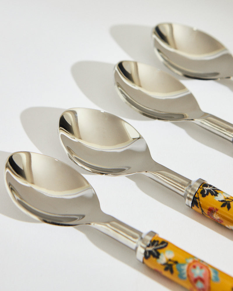 Pixel Paisley Tea Spoons
 Yellow (Set of 4)