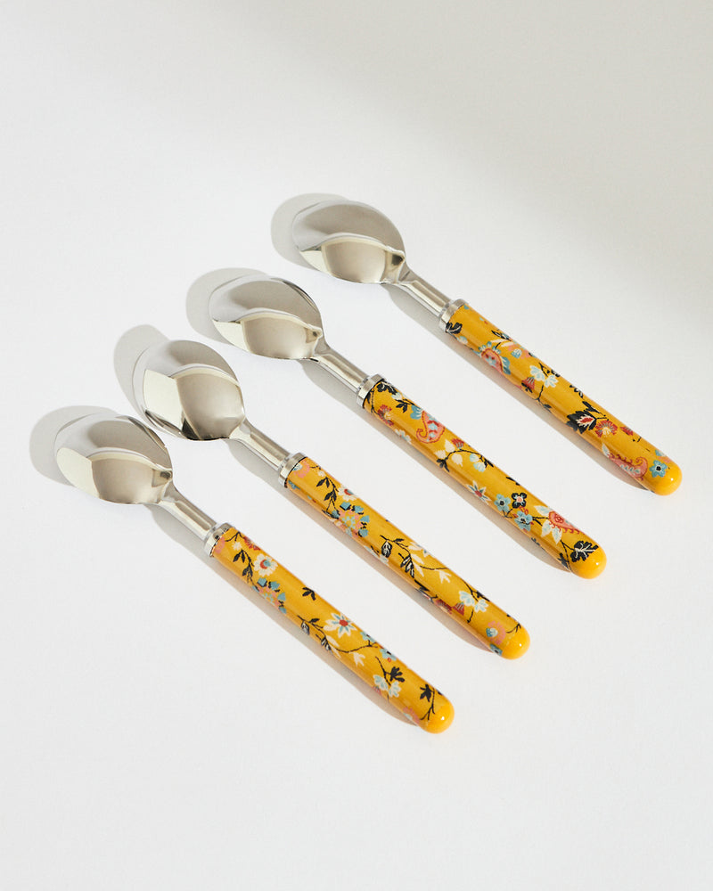 Pixel Paisley Tea Spoons
 Yellow (Set of 4)