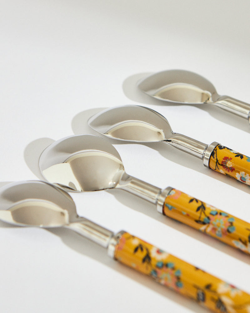 Pixel Paisley Tea Spoons
 Yellow (Set of 4)