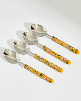 Pixel Paisley Meal Spoons  Yellow ( Set of 4)