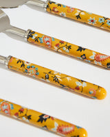 Pixel Paisley Meal Spoons  Yellow ( Set of 4)