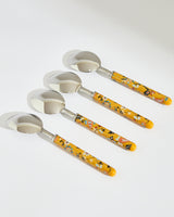 Pixel Paisley Meal Spoons  Yellow ( Set of 4)