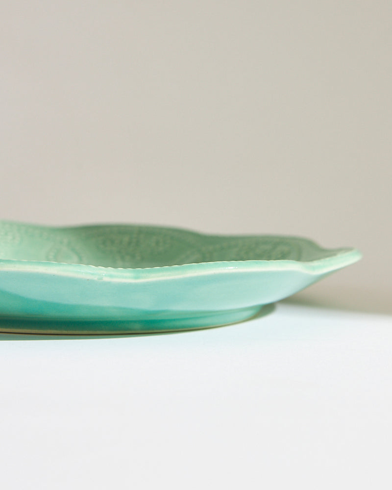 Essentials Lace Quarter Plate, Green