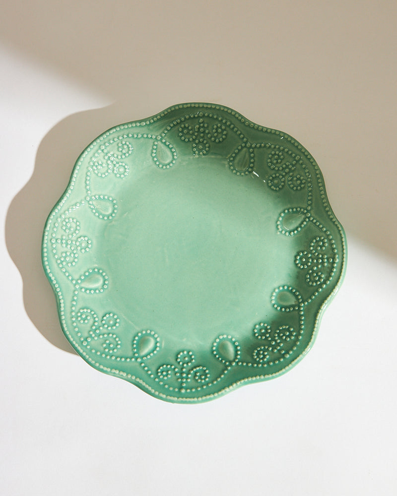 Essentials Lace Quarter Plate, Green