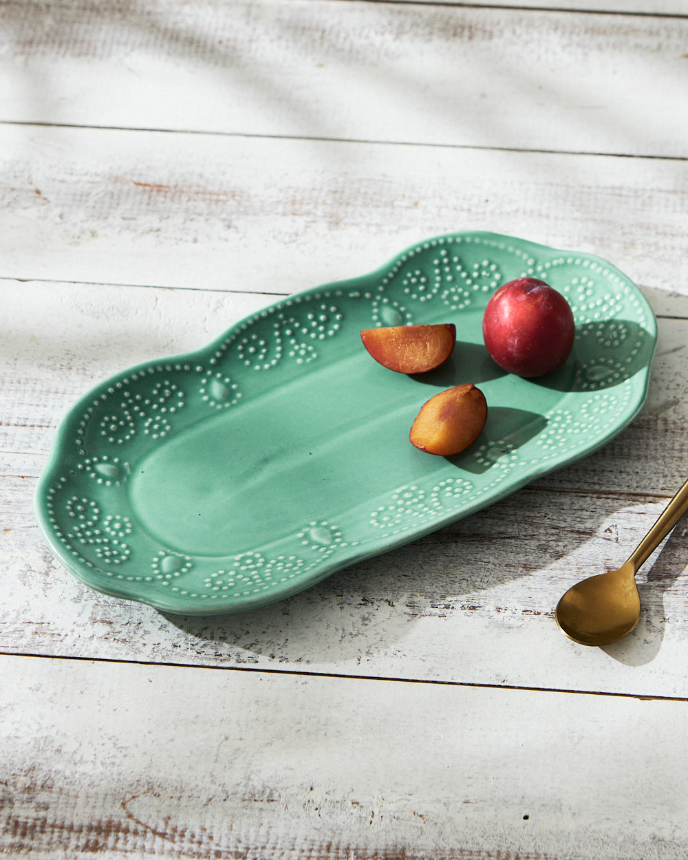 Essentials Lace Platter, Green