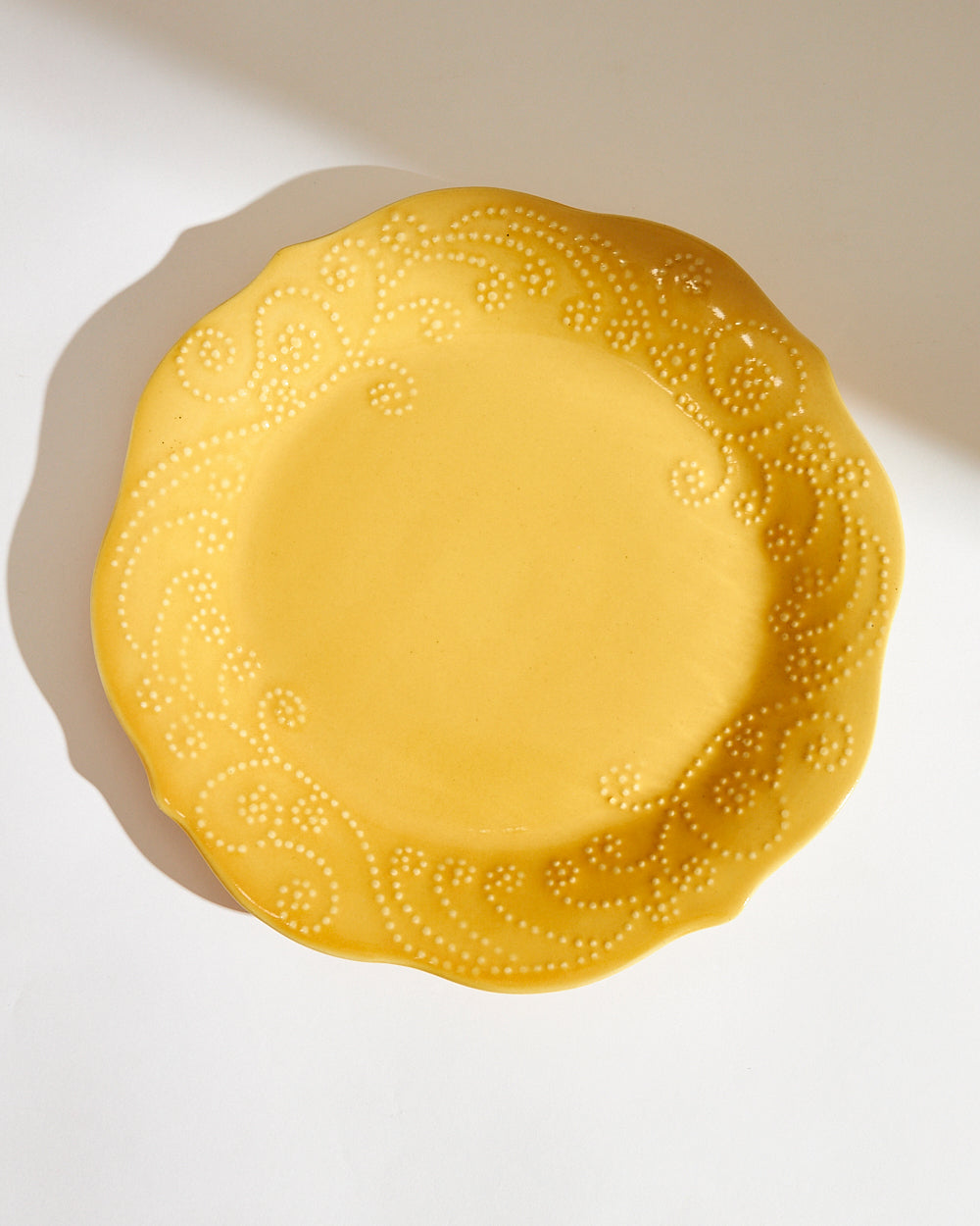 Essentials Lace Dinner Plate, Yellow