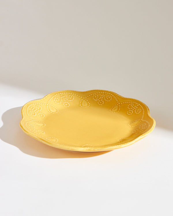 Essentials Lace  Quarter Plate, Yellow