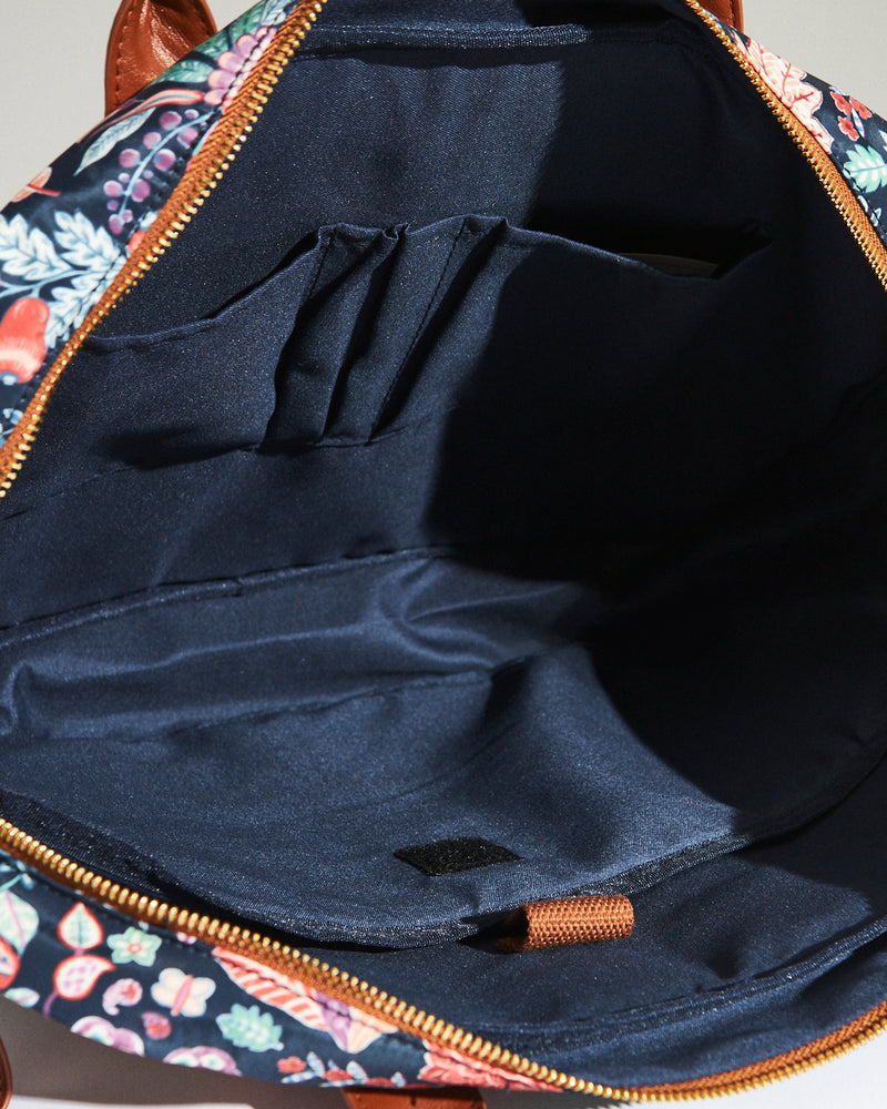 Batik Bloom Laptop Bag, Navy